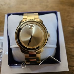 Movado Bold Gold Color Mens /Unisex Watch.USED. GREAT CONDITION.100% Authentic